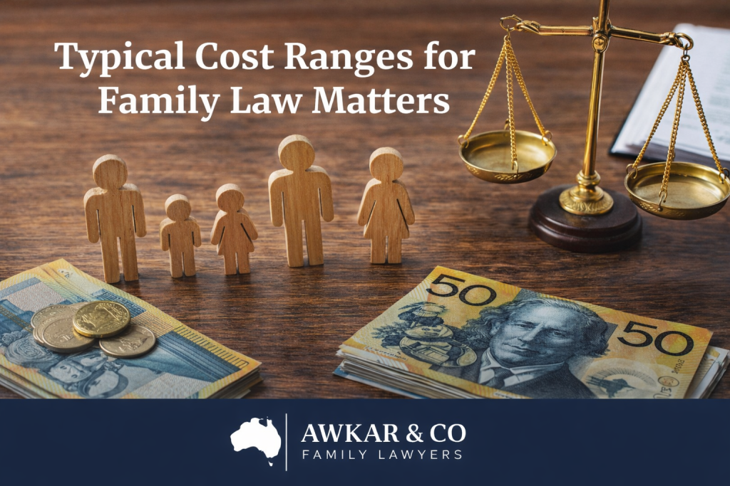 Typical total cost ranges for damily law matters