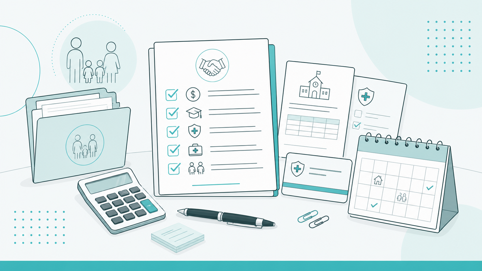 Private child support agreement payments school fees health insurance and care changes